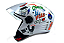 CAPACETE FW3 X OPEN STICKERS BRANCO - Imagem 1
