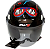 CAPACETE FW3 X OPEN STICKERS PRETO BRILHANTE - Imagem 3