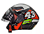 CAPACETE FW3 X OPEN UP 43 VERMELHO E VERDE C/ OCULOS - Imagem 2