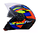 CAPACETE FW3 X OPEN UP FOX LARANJA COM AMARELO E AZUL C/ OCULOS - Imagem 1