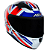 CAPACETE ASX CITY KINGDOM BRILHO BRANCO/ VERMELHO/ AZUL - Imagem 2