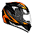 CAPACETE EBF SPARK FLASH PRETO LARANJA - Imagem 1