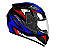 CAPACETE EBF SPARK FLASH PRETO AZUL - Imagem 1