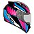 CAPACETE EBF SPARK INDIAN BRILHO PRETO ROSA - Imagem 1
