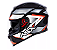 CAPACETE ASX EAGLE SV FAST BRILHO PRETO/CINZA/VERMELHO - Imagem 1