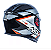 CAPACETE ASX EAGLE SV FAST BRILHO PRETO/CINZA/VERMELHO - Imagem 2
