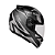 CAPACETE EBF SPARK FLASH PRETO FOSCO PRATA - Imagem 1