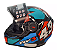 CAPACETE FW3 GTX 43 AZUL E VERMELHO COM OCULOS - Imagem 1