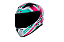 CAPACETE ASX CITY KINGDOM BRILHO BRANCO/ROSA/TIFFANY - Imagem 5