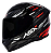 CAPACETE ASX CITY ARROW BRILHO PRETO/GRAFITE/VERMELHO - Imagem 1