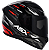 CAPACETE ASX CITY ARROW BRILHO PRETO/GRAFITE/VERMELHO - Imagem 2