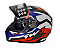 CAPACETE FW3 GTX SUPER VERMELHO COM AZUL E BRANCO C/ OCULOS - Imagem 1