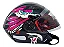 CAPACETE FW3 X OPEN EAGLE ROSA COM AZUL - Imagem 3
