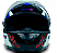 CAPACETE FW3 GT5 PRETO COM AZUL VERMELHO E BRANCO - Imagem 2