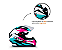 CAPACETE FW3 GTN SUPER AZUL TIFANNY COM ROSA E BRANCO - Imagem 4