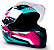 CAPACETE FW3 GTN SUPER AZUL TIFANNY COM ROSA E BRANCO - Imagem 2