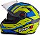 CAPACETE FW3 GTX FOX AMARELO AZUL COM OCULOS - Imagem 1