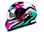 CAPACETE FW3 GTX SUPER AZUL TIFFANY COM ROSA E BRANCO COM OCULOS - Imagem 2