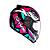 CAPACETE EBF SPARK DRAGON PRETO FOSCO ROSA - Imagem 1