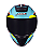 CAPACETE ASX EAGLE EXPLORER BRILHO PRETO/AZUL/BRANCO - Imagem 4