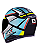 CAPACETE ASX EAGLE EXPLORER BRILHO PRETO/AZUL/BRANCO - Imagem 3