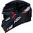 CAPACETE ASX EAGLE SV SOLID BRILHO PRETO/GRAFITE/VERMELHO - Imagem 1