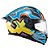 CAPACETE TEXX FECHA RAPTOR ARCADE AZU VERM AMARE BRILO - Imagem 2