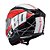 CAPACETE TEXX FECHA KAIMAN VECTOR VERM PRET BRANC BRILO - Imagem 3