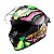 CAPACETE TEXX FECHADO SPIHE MAASAI VERDE ROSA - Imagem 2