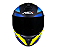 CAPACETE ASX DRAKEN SPIRIT FOSCO PRETO/AZUL/AMARELO - Imagem 4