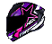 CAPACETE ASX DRAKEN PILOT BRILHO PRETO/LILAS/ROSA - Imagem 1