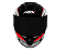 CAPACETE ASX DRAKEN PILOT BRILHO PRETO/BRANCO/VERMELHO 56/S - Imagem 3