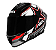 CAPACETE ASX DRAKEN PILOT BRILHO PRETO/BRANCO/VERMELHO 56/S - Imagem 1