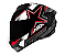 CAPACETE ASX DRAKEN PILOT BRILHO PRETO/BRANCO/VERMELHO 56/S - Imagem 4