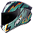 CAPACETE ASX DRAKEN THUNDER FOSCO PRETO/VERDE/LARANJA - Imagem 2