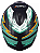 CAPACETE ASX DRAKEN THUNDER FOSCO PRETO/VERDE/LARANJA - Imagem 3