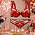 Kit Balão Metalizado Lingerie Vermelho — Sutiã e Calcinha (2 peças) - Imagem 4