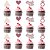 Topper de bolo e doce sortido - Decoração Elegante para Casamento e chá de lingerie (12 Peças) - Imagem 2