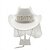 Chapéu country cowboy boiadeira Bride com véu - Imagem 1