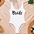 Maiô Body Branco Bride para Despedida de Solteira da Noiva - Imagem 4