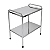 MESA AUX (0,40X0,60X0,80) - INOX C/ PONT - Imagem 1