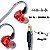 Fone In Ear Monitor Retorno de Palco Alta Definição Vermelho - Imagem 2