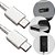 Cabo USB Tipo C Duplo Original Samsung S21 S22 S23 Branco - Imagem 1