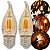 KIT 2 Lampadas Vintage Vela Chama 2W 2400K Branco Quente - Imagem 1