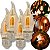 KIT 4 Lampadas Vintage Vela Chama 2W 2400K Branco Quente - Imagem 1