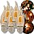 KIT 5 Lampadas Vintage Vela Chama 2W 2400K Branco Quente - Imagem 1