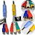 KIT Cabo Componente AV Adaptador P2 P3 RCA Smart Tv Samsung - Imagem 1