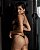 Conjunto de lingerie hot Nataly -3 Peças, Ajustável  - sem bojo com aro de sustentação - Confortável e Sexy Preto - Imagem 3