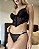 Conjunto de lingerie Ludimila em tule bordado e renda sem bojo com aro de sustentação - Imagem 1