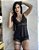 Baby doll luxo Mirella com linhas douradas - Imagem 1